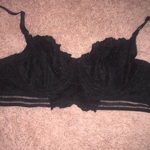 All lace, black lingerie (bra),  Worn once.